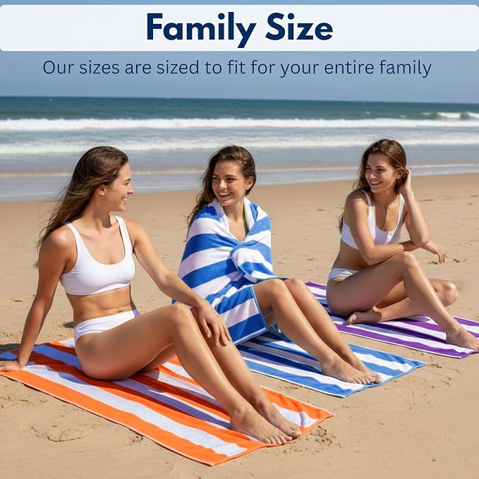 BolBom*S Beach Towels 6 Pack Large 30x60-100% Cotton Beach & Pool Towels Bulk - Image 4