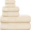 GLAMBURG 100% Cotton Ultra Soft 6 Pack Towel Set, Contains 2 Bath Towels 28x55 by GLAMBURG