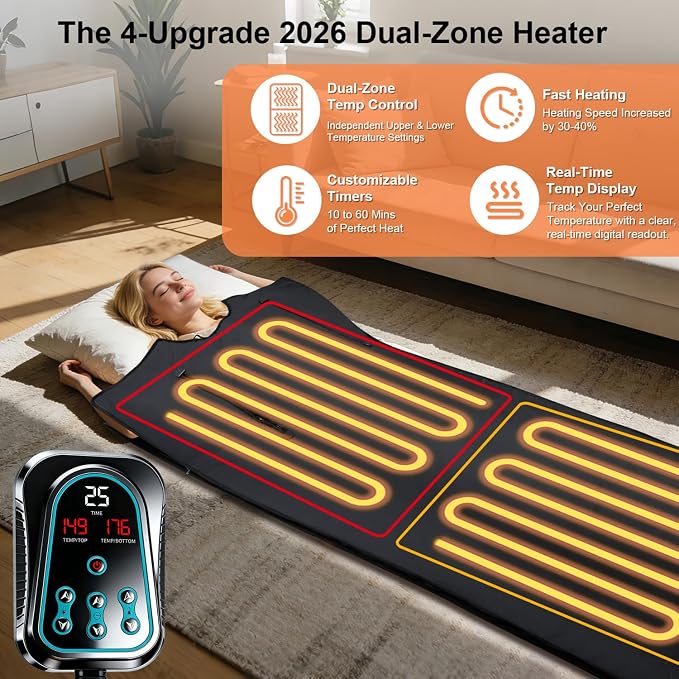 GENERAL ARMOR Dual-Zone Far-Infrared Sauna Blanket - Image 4