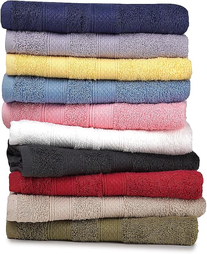 ZUPERIA Classic Hand Towels Pack of 10 100% Ring Spun Cotton Light Weight & - Image 3