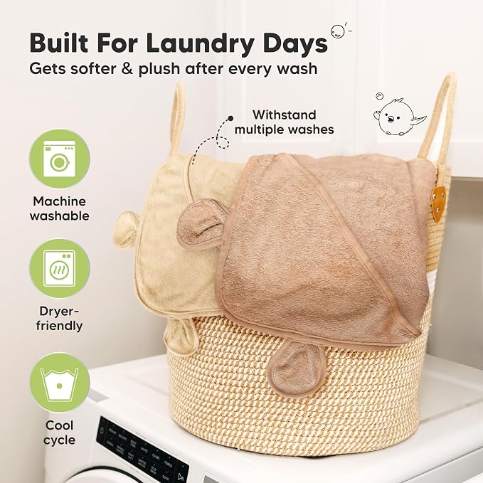 KeaBabies 2-Pack Hooded Baby Towels - Image 5