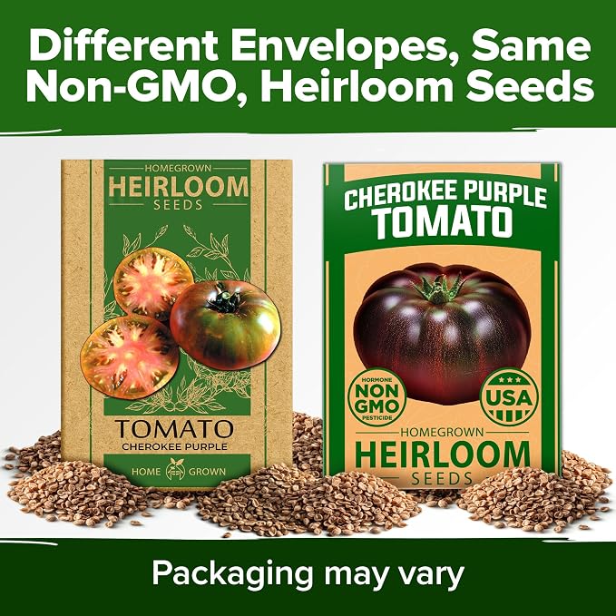 HOME GROWN Cherokee Purple Tomato Seeds 212+ Heirloom Non-GMO Seeds - Image 9