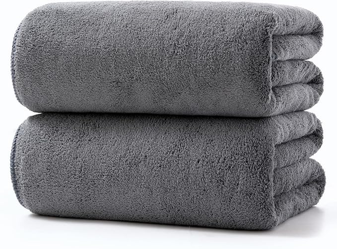 Lumimi Towels 2 Piece Soft Microfiber Bath Towel Set Salon Gym Yoga Travel by Lumimi
