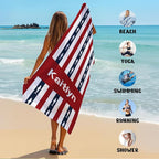 JML Custom Beach Towel with Name, Personalized Microfiber Beach Towel with Name - Image 6