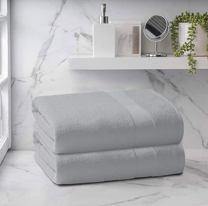 Belizzi Home Premium Cotton Oversized 2 Pack Bath Sheet 35x70-100% Pure Cotton - Image 3