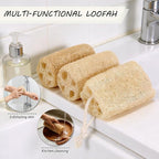 Organic Natural Loofah Sponges 4.7'' Luffa Spa - Image 3