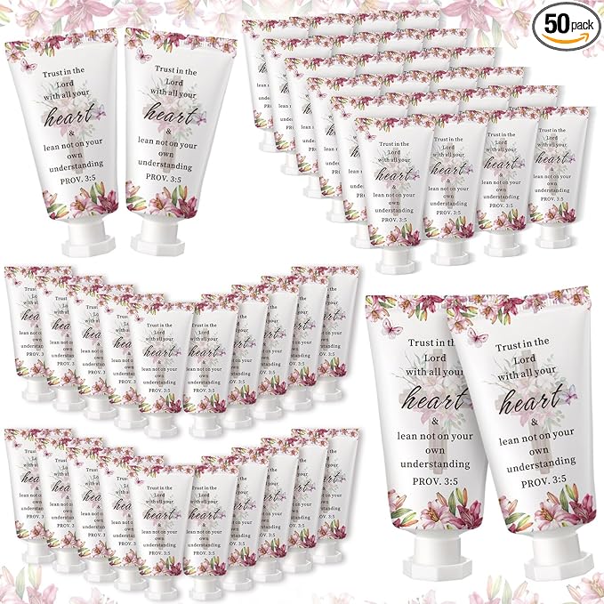 50 Pack Christian Hand Lotion Bulk Gifts by Heigble