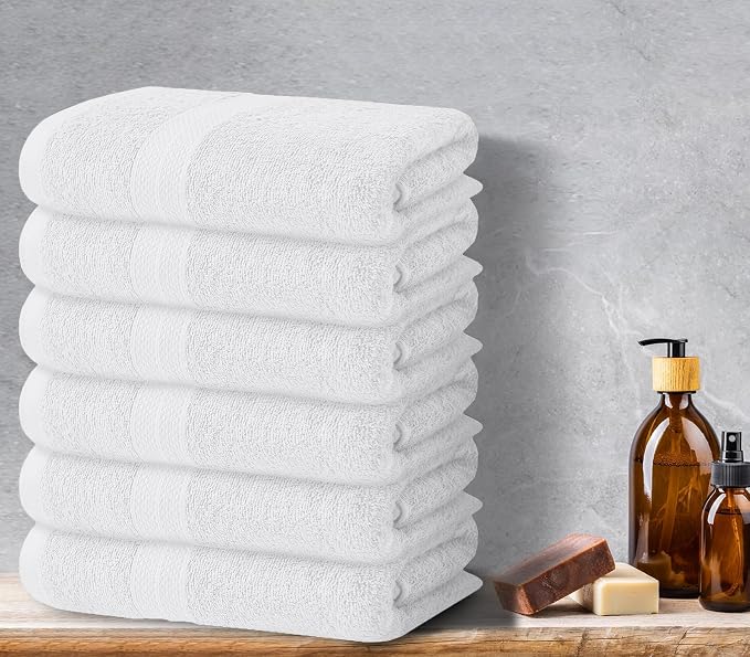 Avalon Towels Bath Towels for Bathroom 100% Cotton White Bathroom Towels Pack - Image 5