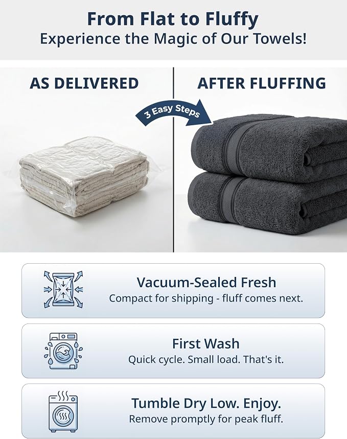 LANE LINEN 100% Cotton Bath Sheets - Image 3