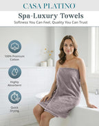 24-Piece Luxury Bathroom Towels – 100% Cotton Soft Towel Set, 2 Bath Sheets - Image 2