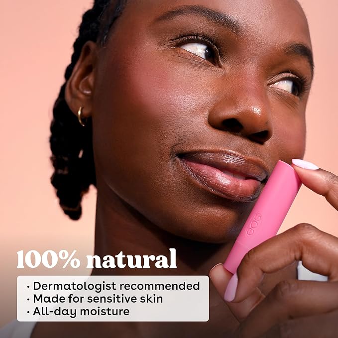 eos 100% Natural Lip Balm, Raspberry Kiwi Splash & Passionfruit Agave, All-Day - Image 3