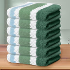 Green and White Washcloths by VOOVAMOVAS