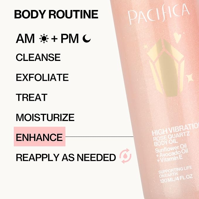 Pacifica Rose Quartz Body Oil – High Vibration Hydrating Body Oil - Image 12