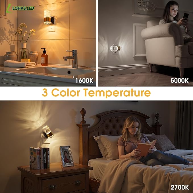 L LOHAS LED Night Light, Modern Night Lights Plug into Wall, 2 Pack - Image 7