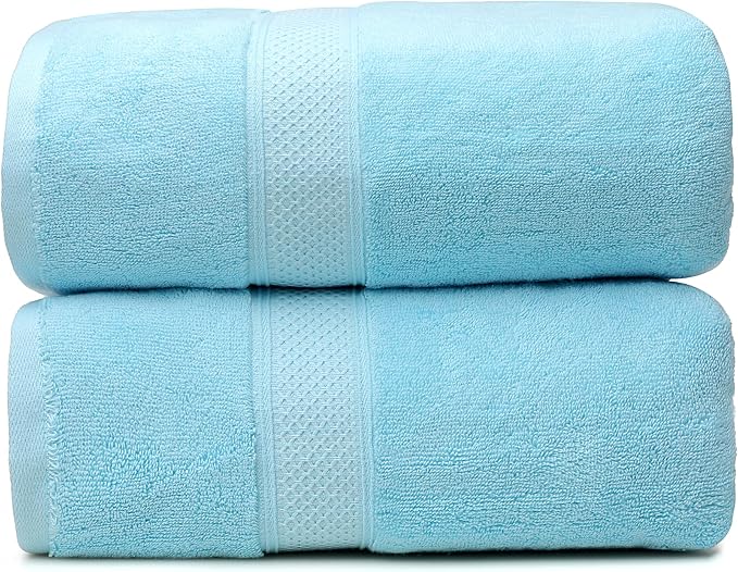 Fluffy Cotton Bath Towels Set650GSM, 2-Piece Set, Thickened and Enlarged by Weierduosi