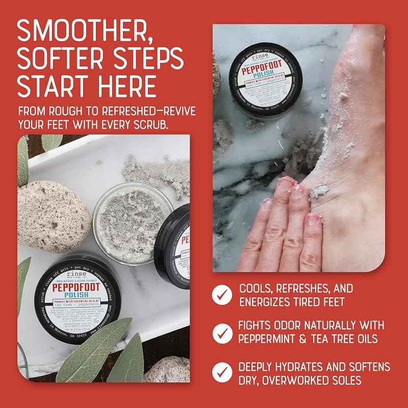 Rinse Bath & Body Peppofoot Peppermint Foot Scrub - Image 6