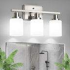 Ascher Bathroom Light Fixtures, 3-Light Vanity Light Over Mirror, Modern by Ascher