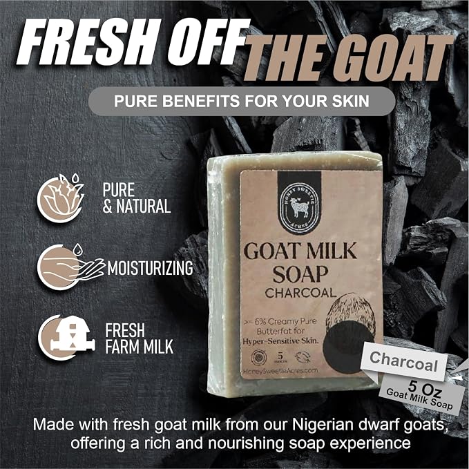 Honey Sweetie Acres Charcoal Goat Milk Soap - Image 2