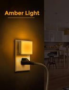 L LOHAS LED Night Lights Plug into Wall 2-Pack, 0.3W Plug in Night Light - Image 2