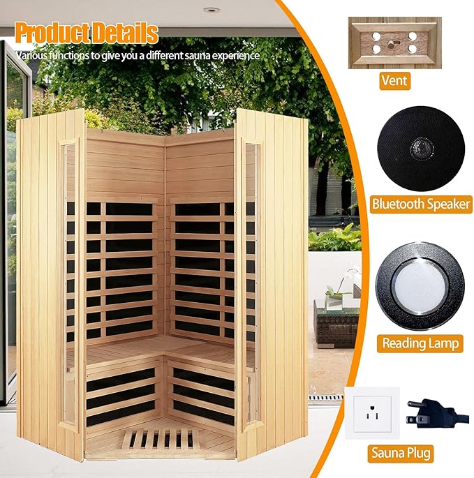 Far Infrared Sauna, 2-3 Person infrared sauna - Image 5