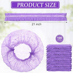 100 Pcs Disposable Nonwoven Bouffant Caps 21 Inch Hair Net Elastic Cap Hair - Image 4
