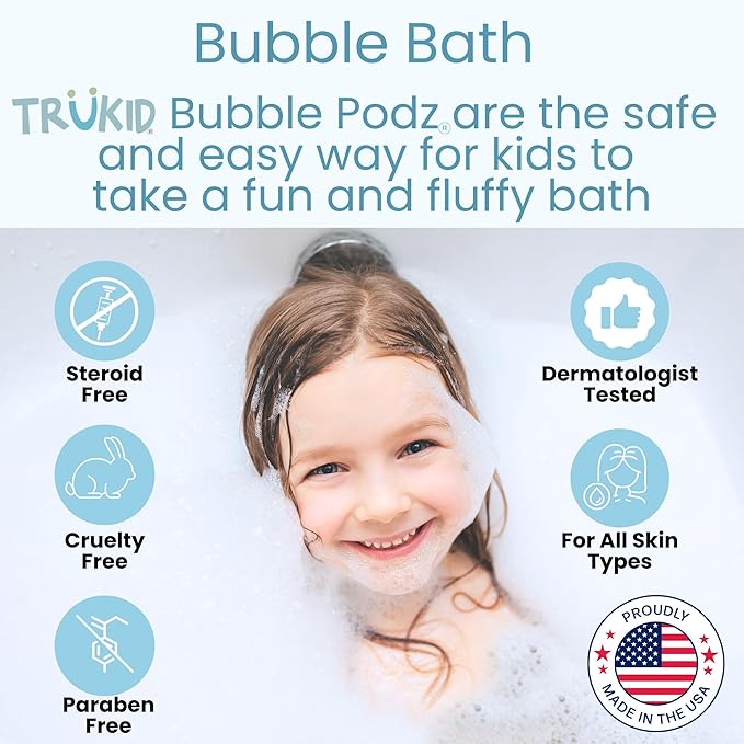 TruKid Bubble Podz Bubble Bath for Kids, & Babies, Tear Free Gentle & - Image 2