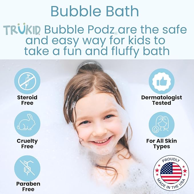 TruKid Bubble Podz Bubble Bath for Kids, & Babies, Tear Free Gentle & - Image 2