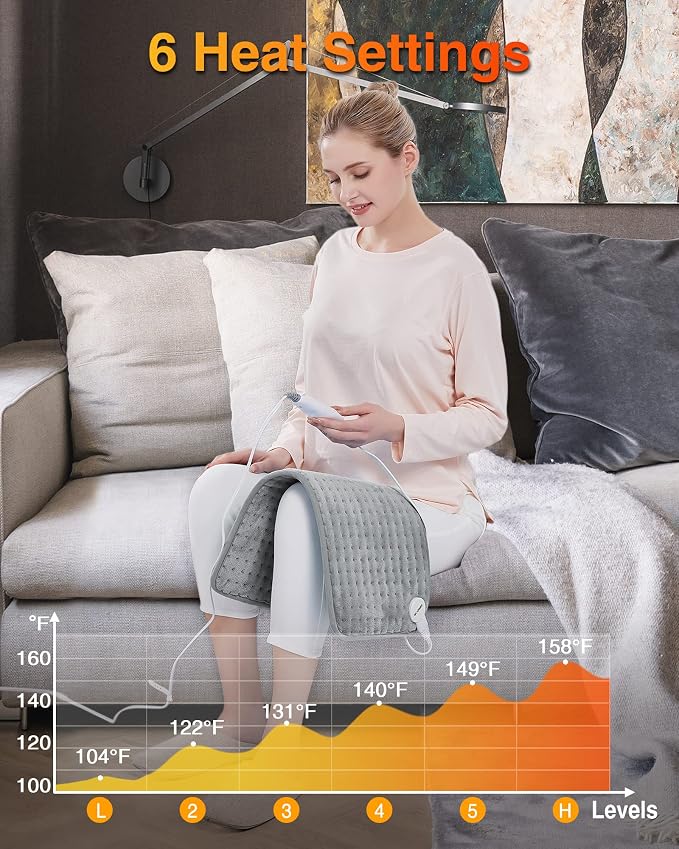 WOOMER Extra Large Heating Pad, Electric Heating Pad - Image 2