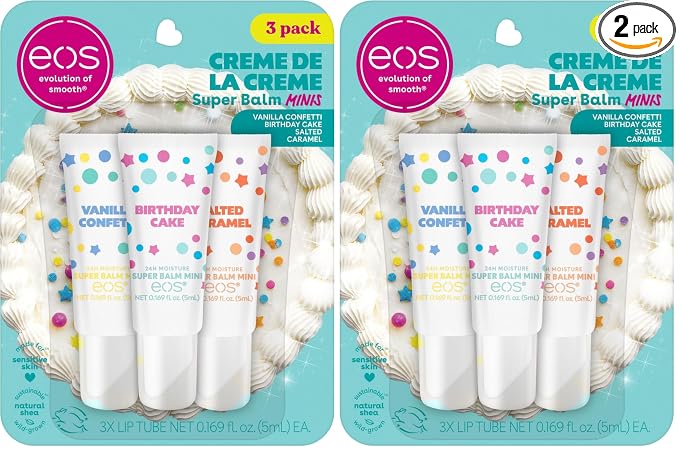 eos 24H Moisture Super Balm Minis- Crème de la Crème, Limited-Edition Lip Mask by eosproducts