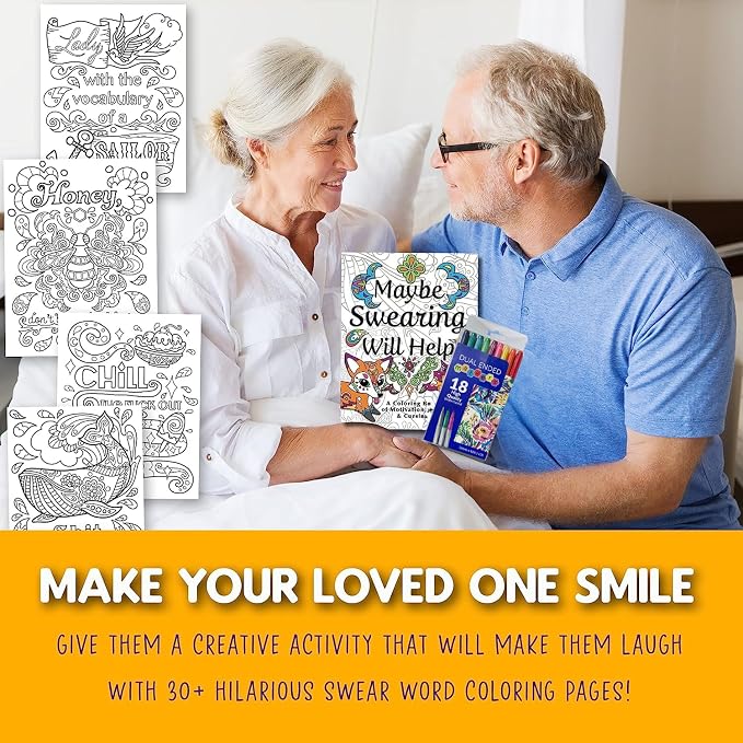 Maybe Swearing Will Help Adult Coloring Book Set - Image 5