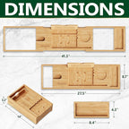 SereneLife Premium Bathtub Tray Caddy - Image 5