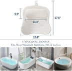 Luxury Bath Tub Pillows for Head and Neck, 4D Breathable Air Mesh Bath Pillow - Image 5