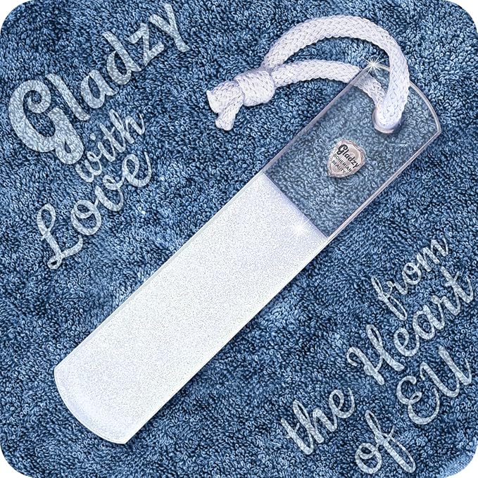 GLADZY Czech Glass Foot File Callus Remover – Double Sided Etched, Different by Gladzy