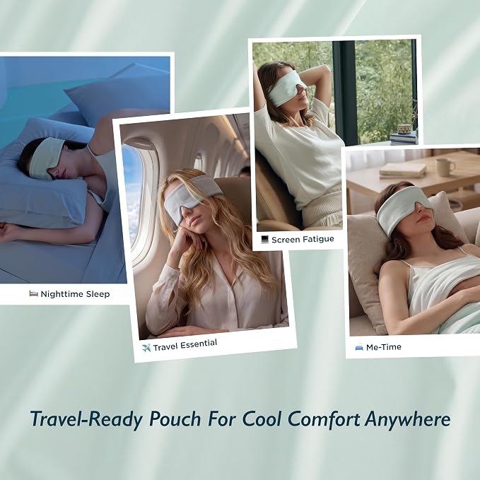 Breescape Cooling Silky Eye Mask, Instant Cool-to-Touch Fabric - Image 8