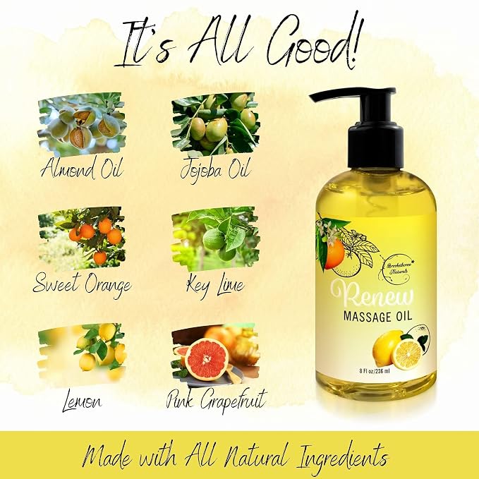 Renew Massage Oil with Orange, Lemon & Peppermint Essential Oils - Image 5