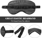 Silk Satin Sleeping Mask Eye Mask Set Include 2 Blindfold Eyeshade Elastic - Image 3