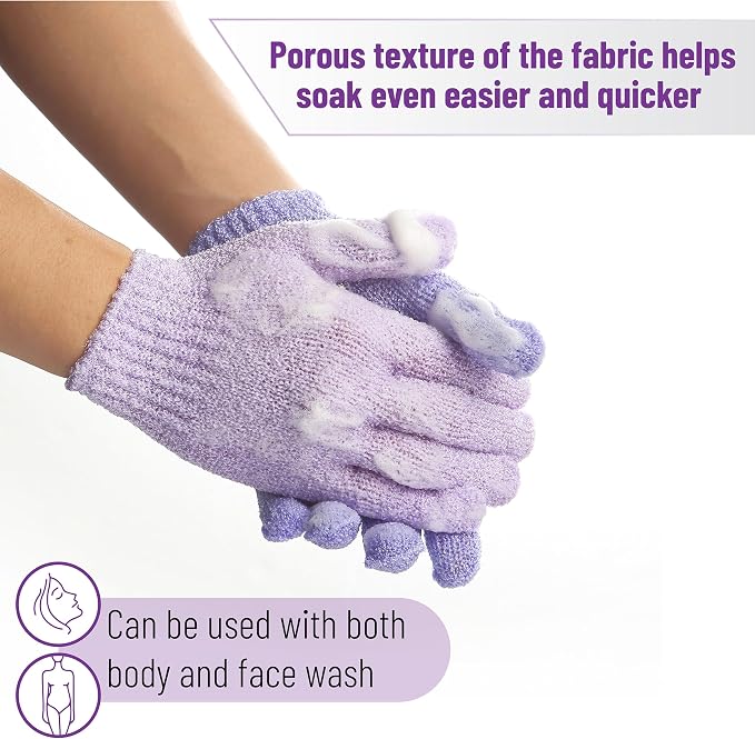 Slick- Exfoliating Gloves, Skin Exfoliator - Image 3