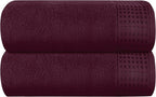 GLAMBURG 100% Cotton Oversized 2 Pack Bath Sheets 35x70, Ultra Soft Highly by GLAMBURG