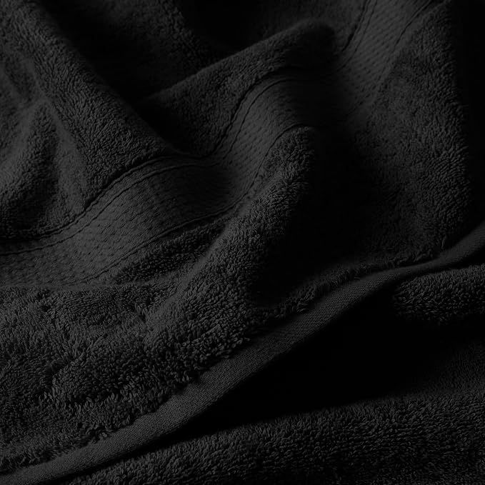 SUPERIOR Solid Egyptian Cotton Towel Set, Washcloths 13” x 13”, Hand Towels 20” - Image 4