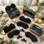 Hoteam 24 Pcs Spa Party Favors Supplies 6 Spa Headband 6 Plush Sleep Eye Mask 6 - Image 3