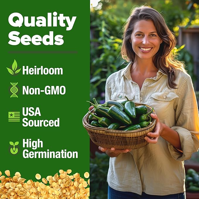 HOME GROWN Jalapeno Pepper Seeds 129+ Heirloom Non-GMO Seeds - Image 3