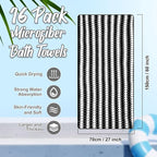 SmoothNovelty 16 Pack Microfiber Bath Towels Bulk 27'' x 60'' Oversized Size - Image 2