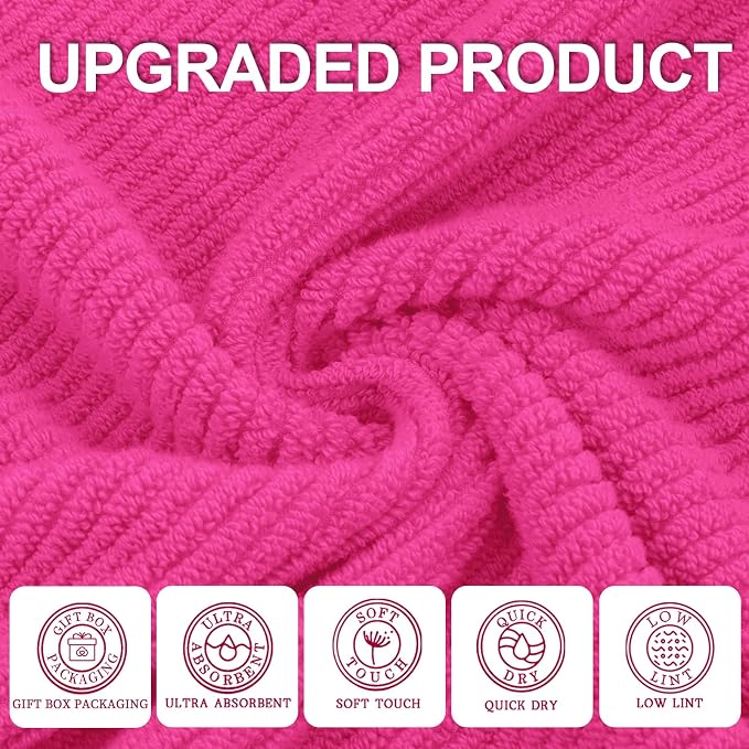 VOOVA & MOVAS Hot Pink Washcloths - Image 2
