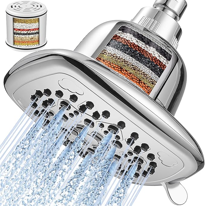 Cobbe Filtered Shower Head, 7 Modes High Pressure Shower Heads by Cobbe