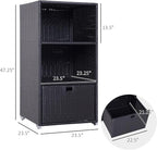 Outsunny Valet Pool Towel Rack, Waterproof PE Plastic Rattan Wicker Storage - Image 3