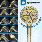 Hibbent cUPC Certified 13'' Shower Head Combo, High Pressure 5 Spray Rainfall - Image 4