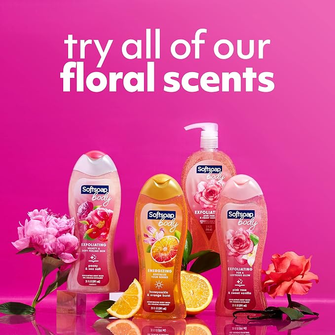 Softsoap Body Wash, Honeysuckle & Orange Burst Body Wash, 20 Ounce, 4 Pack - Image 14