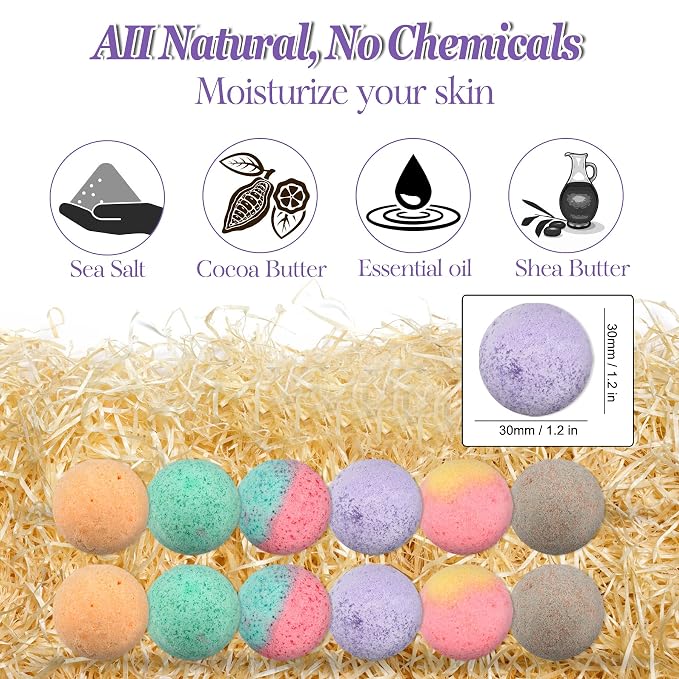 Foot Bath Bombs 12 Pack, Organic Foot Soak - Image 6