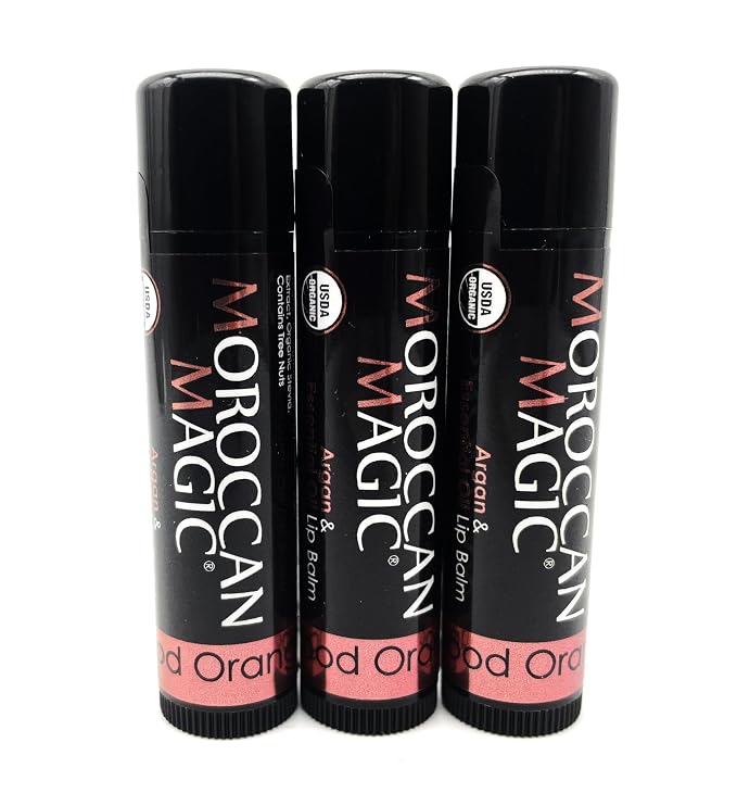 Moroccan Magic Organic Blood Orange Lip Balm 3 Pack | Ultra-Hydrating Argan & - Image 7