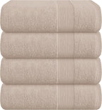 Belizzi Home 4 Pack Bath Towel Set 27x54, 100% Ring Spun Cotton, Ultra Soft by Unknown